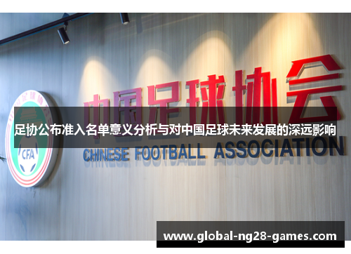 足协公布准入名单意义分析与对中国足球未来发展的深远影响
